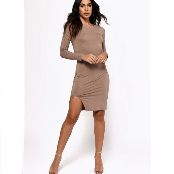 Tobi Vene Taupe Midi Dress - Picture 1 of 8